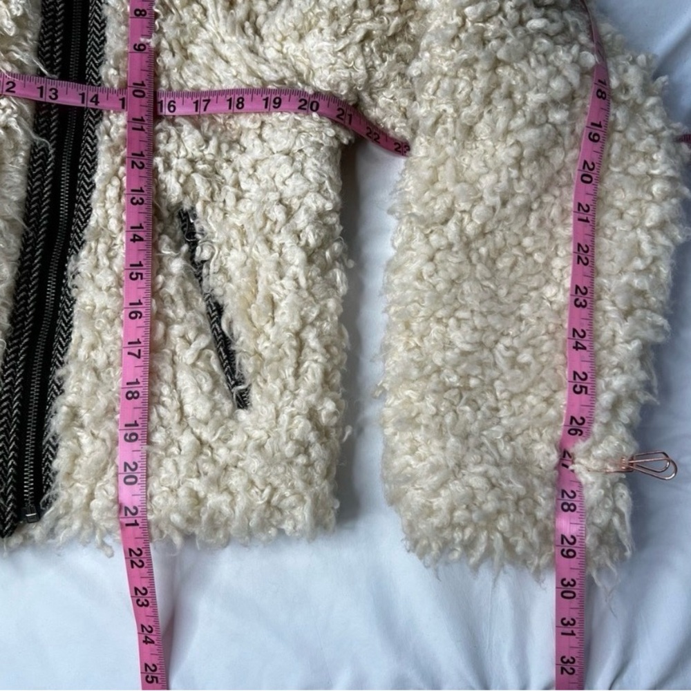 Free people Cream Shearling moto Jacket - Picture 6 of 6